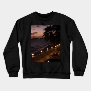 Purple Sunset in Saint Martin Crewneck Sweatshirt